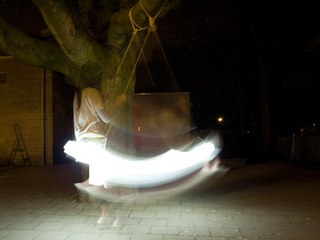 Illustration for article titled Swing Lamp Lets Kids Play in the Dead of Night